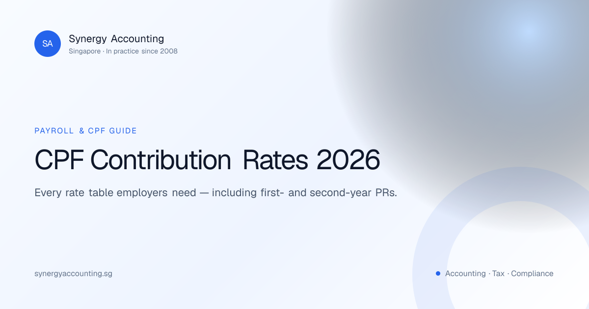 CPF Contribution Rates 2026: Employer's Guide, Including New PRs